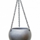 Подвесное Кашпо Nieuwkoop Gradient hanging globe matt grey, серого цвета диаметр - 24 см высота - 19 см