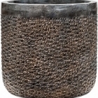 Кашпо Nieuwkoop Luxe lite universe layer cylinder bronze, бронзового цвета диаметр - 40 см высота - 38 см