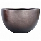 Кашпо Nieuwkoop Metallic под цвет серебра leaf bowl matt coffee диаметр - 45 см высота - 27 см