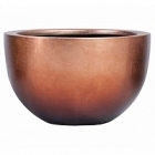 Кашпо Nieuwkoop Metallic под цвет серебра leaf bowl matt copper диаметр - 45 см высота - 27 см