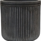 Кашпо Nieuwkoop Vertical rib cylinder anthracite, цвет антрацит диаметр - 23 см высота - 24 см