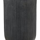 Кашпо Nieuwkoop Vertical rib cylinder anthracite, цвет антрацит диаметр - 45 см высота - 65 см
