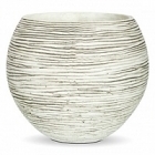 Кашпо Nieuwkoop Capi Nature vase ball rib 2-й размер ivory, цвет слоновая кость диаметр - 19 см высота - 16 см