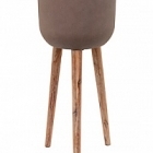Кашпо Nieuwkoop Refined retro with feet landon brown, коричнево-бурого цвета диаметр - 36 см высота - 86 см