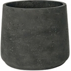 Кашпо Nieuwkoop Rough patt XL размер black, чёрного цвета washed диаметр - 23 см высота - 19.5 см