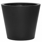 Кашпо Nieuwkoop Fiberstone bucket black, чёрного цвета M размер диаметр - 58 см высота - 50 см