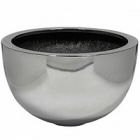 Кашпо Nieuwkoop Fiberstone platinum под цвет серебра bowl M размер диаметр - 45 см высота - 28 см