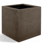 Кашпо Nieuwkoop Struttura cube light brown, коричнево-бурого цвета длина - 40 см высота - 40 см