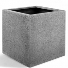 Кашпо Nieuwkoop Struttura cube светло-серого цвета длина - 40 см высота - 40 см