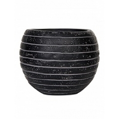 Кашпо Capi Nature row vase ball 2-й размер black, чёрный