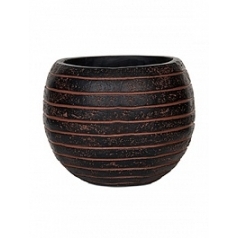 Кашпо Capi Nature row vase ball 2-й размер brown, коричневый