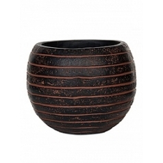 Кашпо Capi Nature row vase ball 3-й размер brown, коричневый