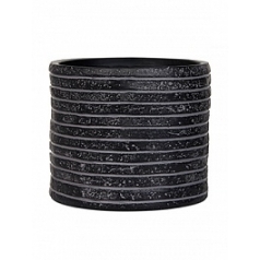 Кашпо Capi Nature row vase cylinder 3-й размер black, чёрный