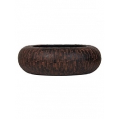 Кашпо Capi Nature stone bowl round 1-й размер brown, коричневый