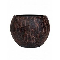 Кашпо Capi Nature stone vase ball 3-й размер brown, коричневый