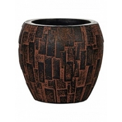 Кашпо Capi Nature stone vase elegant 2-й размер brown, коричневый