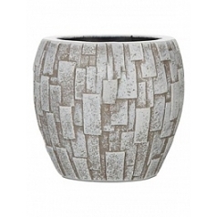 Кашпо Capi Nature stone vase elegant 3-й размер ivory, слоновая кость