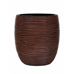 Кашпо Capi Nature vase elegant high 2-й размер rib brown, коричневый