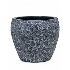 Кашпо Capi Nature wood vase taper round 2-й размер black, чёрный