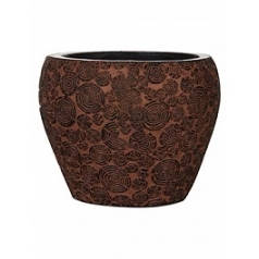 Кашпо Capi Nature wood vase taper round 2-й размер brown, коричневый