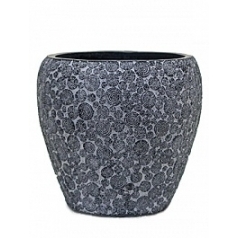 Кашпо Capi Nature wood vase taper round 3-й размер black, чёрный