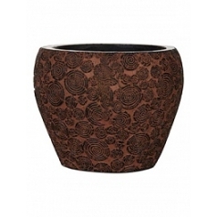 Кашпо Capi Nature wood vase taper round 3-й размер brown, коричневый