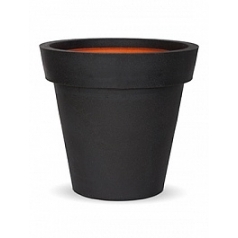 Кашпо Capi Tutch nl pot + binding black, чёрный