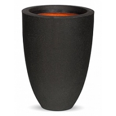 Кашпо Capi Tutch nl vase elegance low 2-й размер black, чёрный