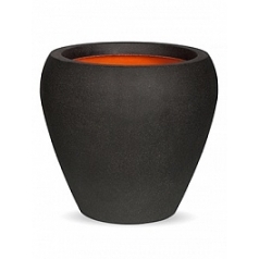 Кашпо Capi Tutch nl vase tapering round 2-й размер black, чёрный