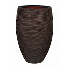 Кашпо Capi Tutch rib nl vase elegant deLuxe dark brown, коричневый, тёмно-коричневый