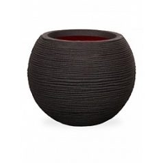 Кашпо Capi Tutch rib nl vase vase ball black, чёрный
