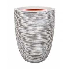 Кашпо Capi Tutch rib nl vase vase elegant low ivory, слоновая кость