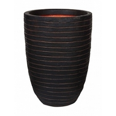 Кашпо Capi Tutch row nl vase elegant low dark brown, коричневый, тёмно-коричневый