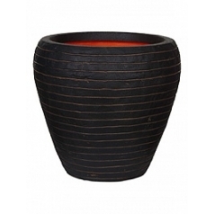 Кашпо Capi Tutch row nl vase taper round dark brown, коричневый, тёмно-коричневый