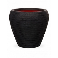 Кашпо Capi Tutch row nl vase tapering round black, чёрный