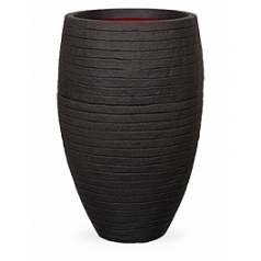 Кашпо Capi Tutch row nl vase vase elegant deLuxe black, чёрный