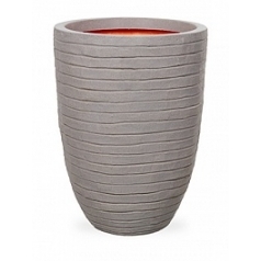 Кашпо Capi Tutch row nl vase vase elegant low grey, серый