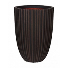 Кашпо Capi Tutch tube nl vase elegant low dark brown, коричневый, тёмно-коричневый