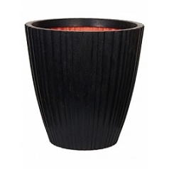 Кашпо Capi Tutch tube nl vase taper round black, чёрный