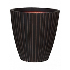 Кашпо Capi Tutch tube nl vase taper round dark brown, коричневый, тёмно-коричневый