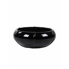 Кашпо Nieuwkoop black, чёрного цвета shiny bowl (moda)
