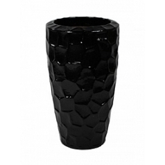 Кашпо Nieuwkoop black, чёрного цвета shiny partner relief (cascara)