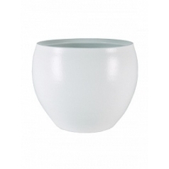 Кашпо Nieuwkoop Indoor pottery pot cresta pure white, белого цвета