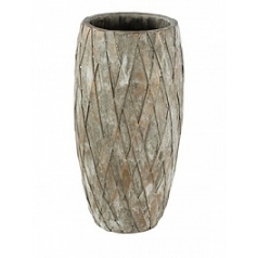 Кашпо Nieuwkoop Indoor pottery vase sterre copper grey, серого цвета