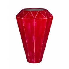 Кашпо Nieuwkoop Alegria diamond big L размер sanded red, красного цвета