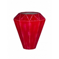 Кашпо Nieuwkoop Alegria diamond big M размер sanded red, красного цвета