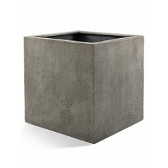 Кашпо Nieuwkoop D-lite cube L размер natural-фактура под бетон
