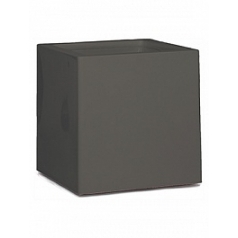 Кашпо Nieuwkoop Premium cubus quartz grey, серого цвета