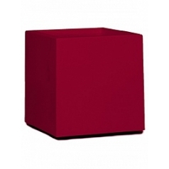 Кашпо Nieuwkoop Premium cubus ruby red, красного цвета