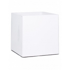 Кашпо Nieuwkoop Premium cubus white, белого цвета
